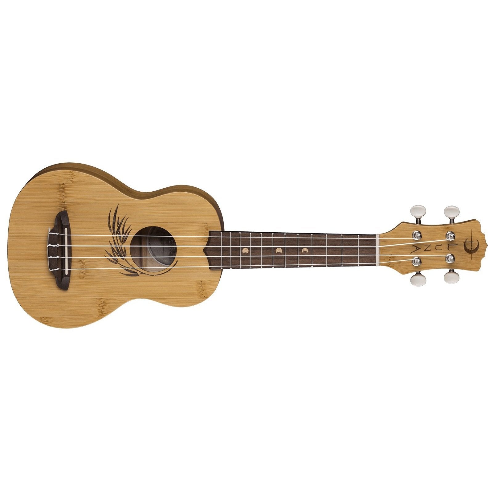 Luna Exquisite Bamboo Soprano Ukulele with Free Gig Bag - Ideal for All Skill Levels