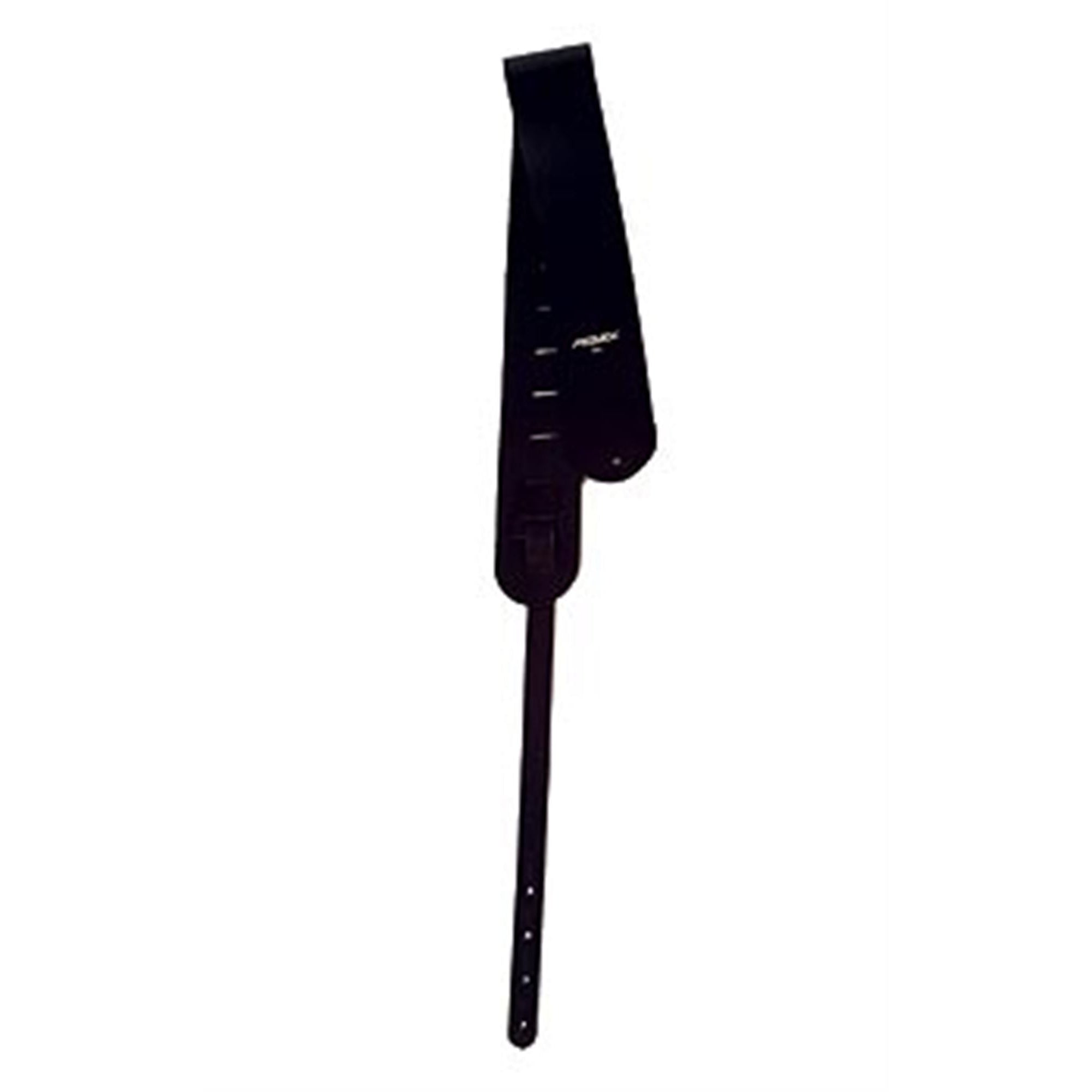 Peavey Classic 2-Inch Black Leather Guitar Strap with Imprinted Logo