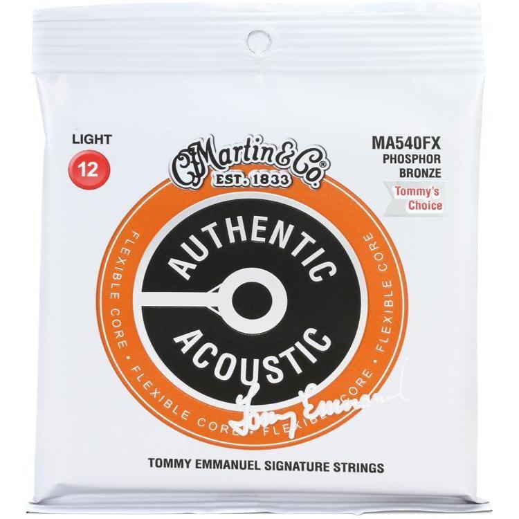 Martin MA540FX Tommy Emmanuel Light 12 - 54 Phosphor Bronze Flexible Core Acoustic Guitar Strings