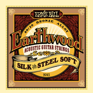 Ernie Ball 2045 Earthwood Soft Silk & Steel Acoustic Guitar Strings (11 - 52 Gauge)