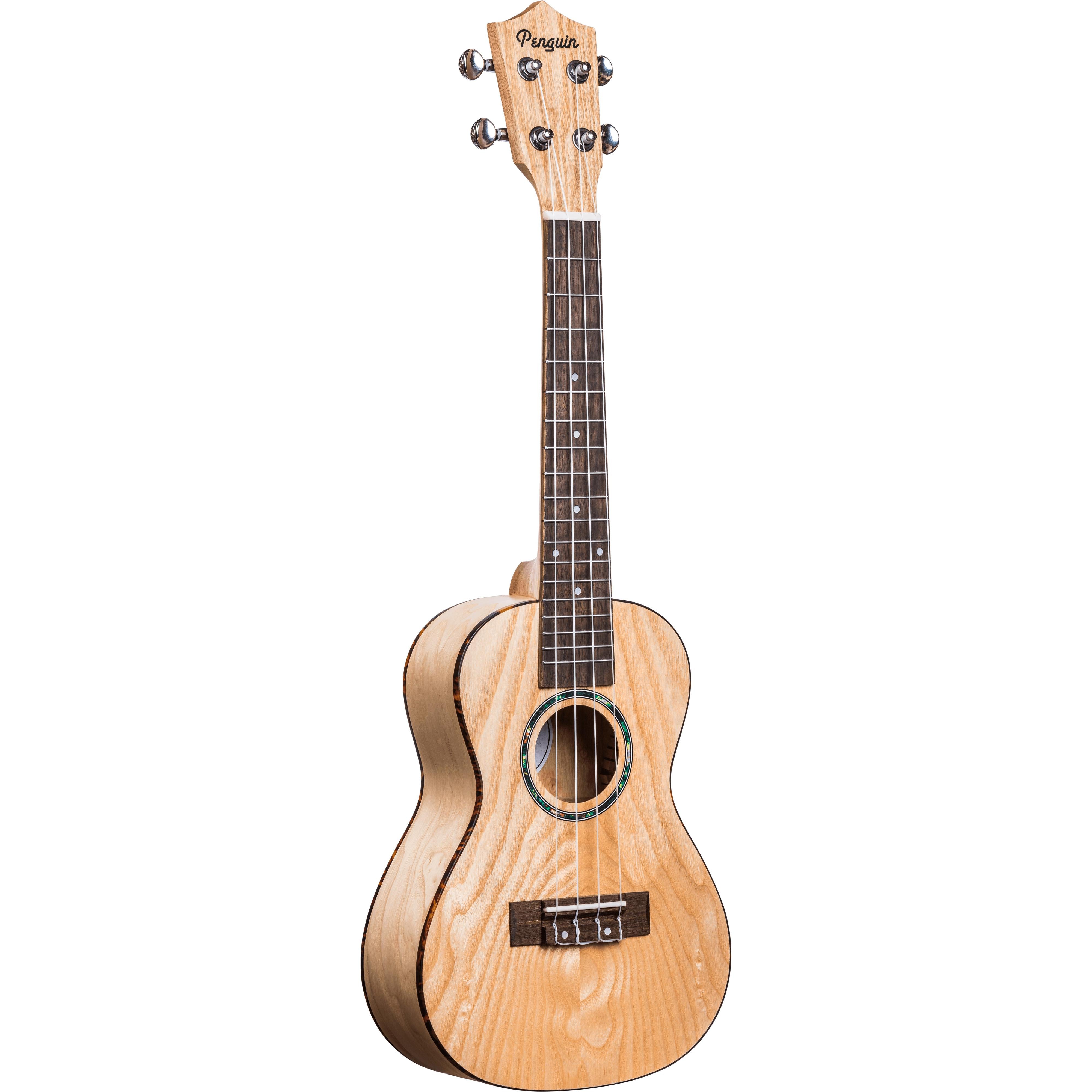 Amahi UK880C Classic Penguin Quilted Ash Concert Ukulele with Premium Gig Bag