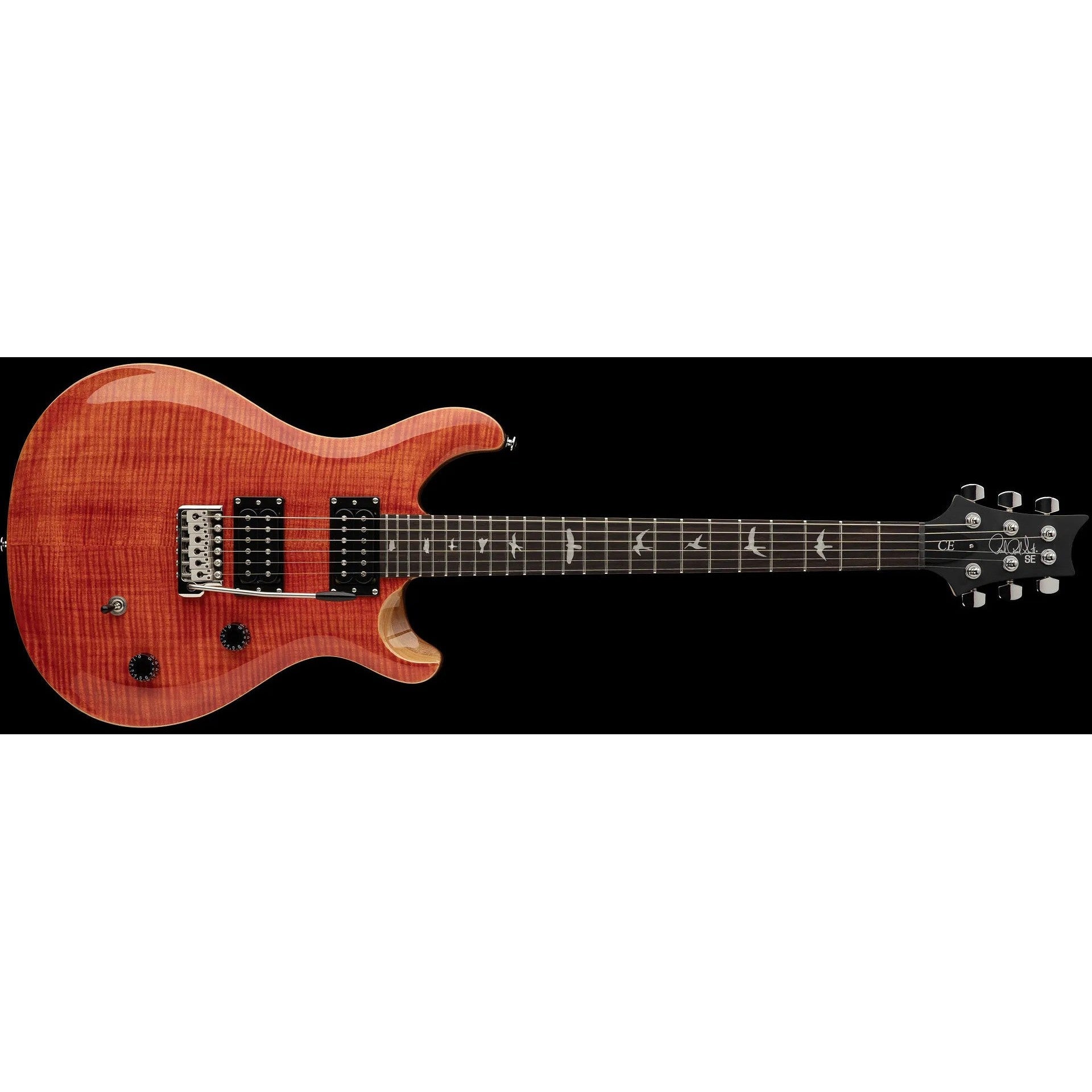 Hot Deal! Paul Reed Smith SE CE24 Electric Guitar with Gig Bag in Blood Orange Color