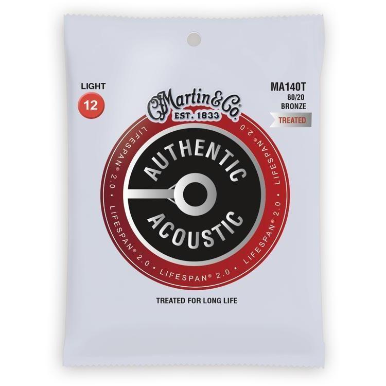 Martin Lifespan 2.0 Authentic Bronze Acoustic Guitar Strings Light Gauge 12 - 54