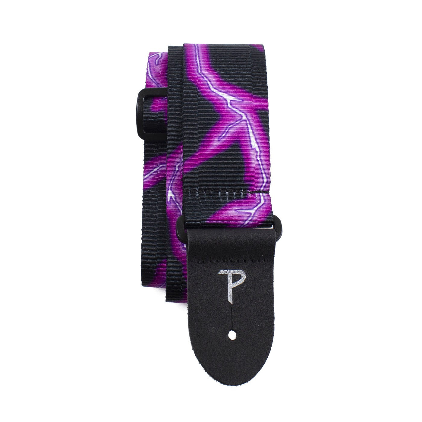 Perri's Glowing Purple 2 - Ribbed Polyester Adjustable Guitar Strap