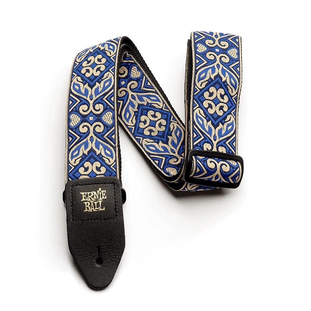 Hot Deal! Ernie Ball Tribal Blue Jacquard Guitar Strap