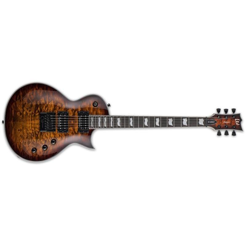 ESP LTD EC-1000 Evertune QM Electric Guitar in Stunning Dark Brown Sunburst