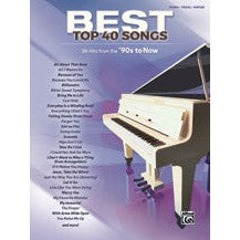 Hot Deal! Alfred AP4871 Piano/Vocal/Guitar Book of Top 40 Songs from '90s to Now