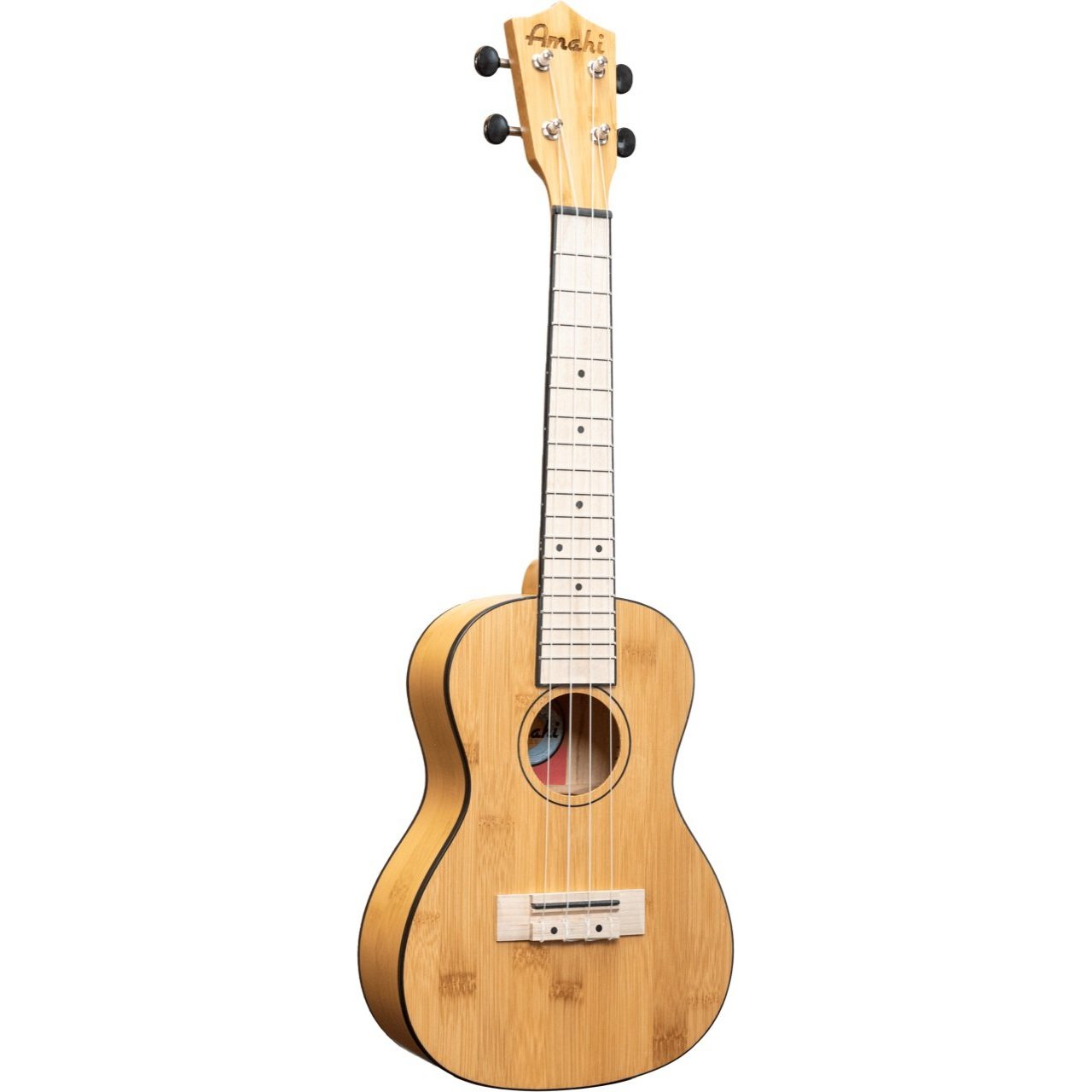 Amahi N335C Premium Bamboo Concert Ukulele with Padded Gig Bag
