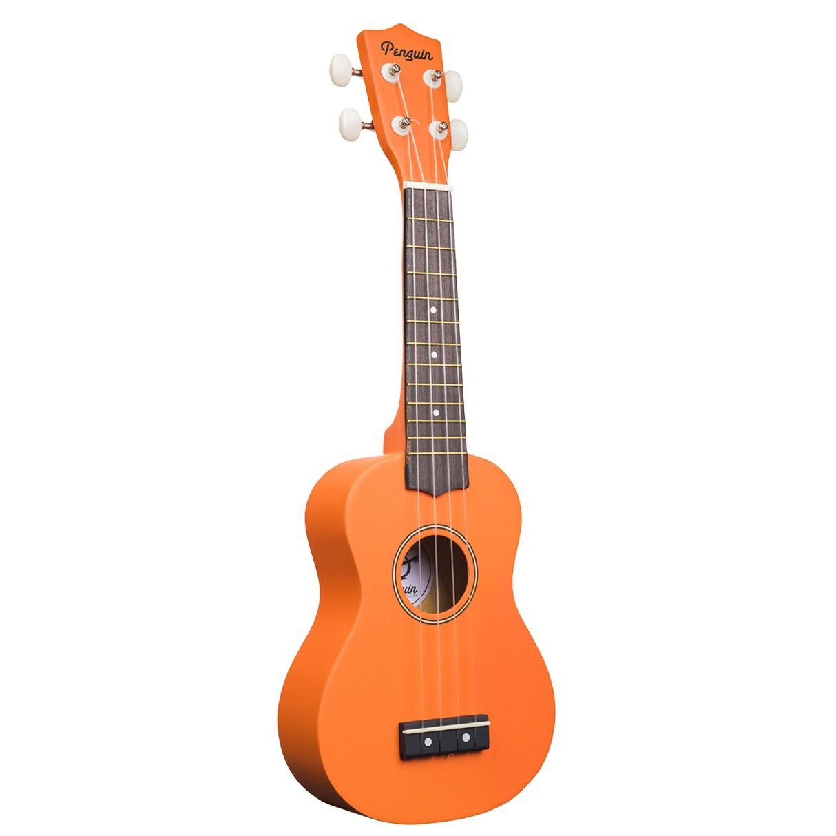 Orange Amahi PGUKOR Tropical Penguin Soprano Ukulele with Gig Bag