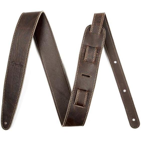 Fender Artisan 2-inch & 2.5-inch Brown Premium Leather Guitar Strap