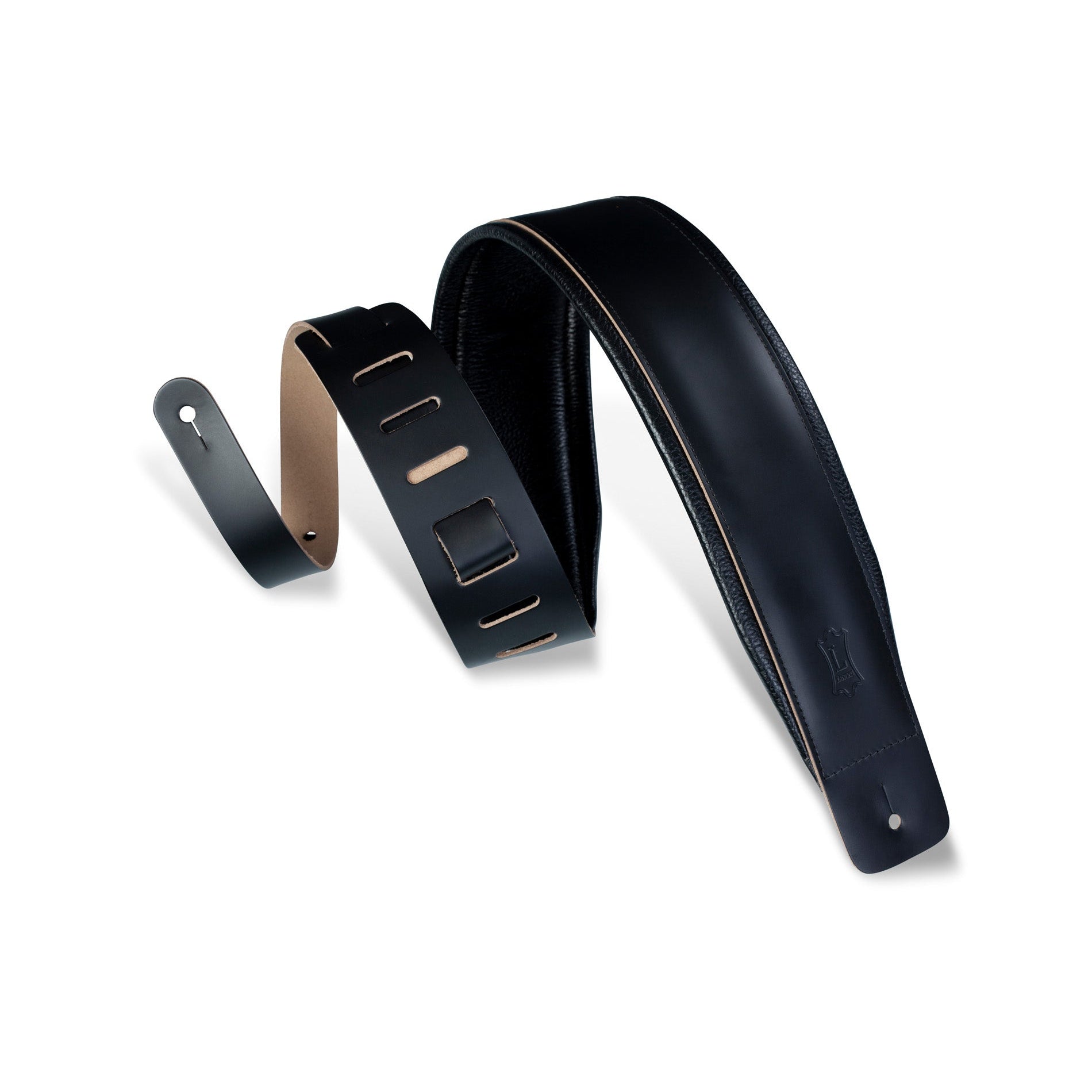 Hot! Levy's Black XL 3 Leather Guitar Strap with Padding