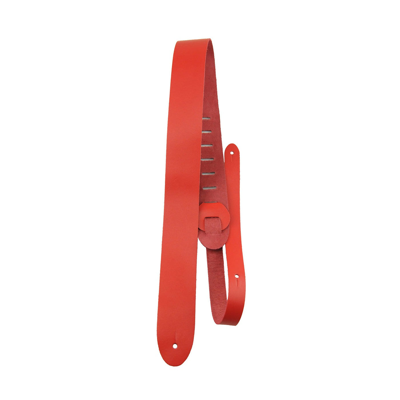 Perri's 2-Inch Red Adjustable Leather Guitar Strap P20-6702
