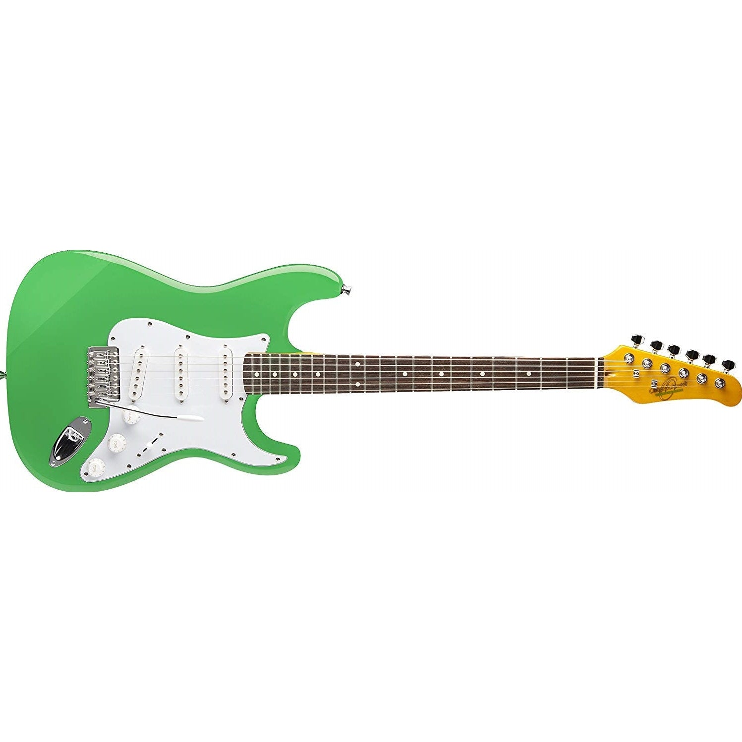 Surf Green Oscar Schmidt OS-300-SFG-A Double Cutaway SSS Electric Guitar - Ideal for Beginners