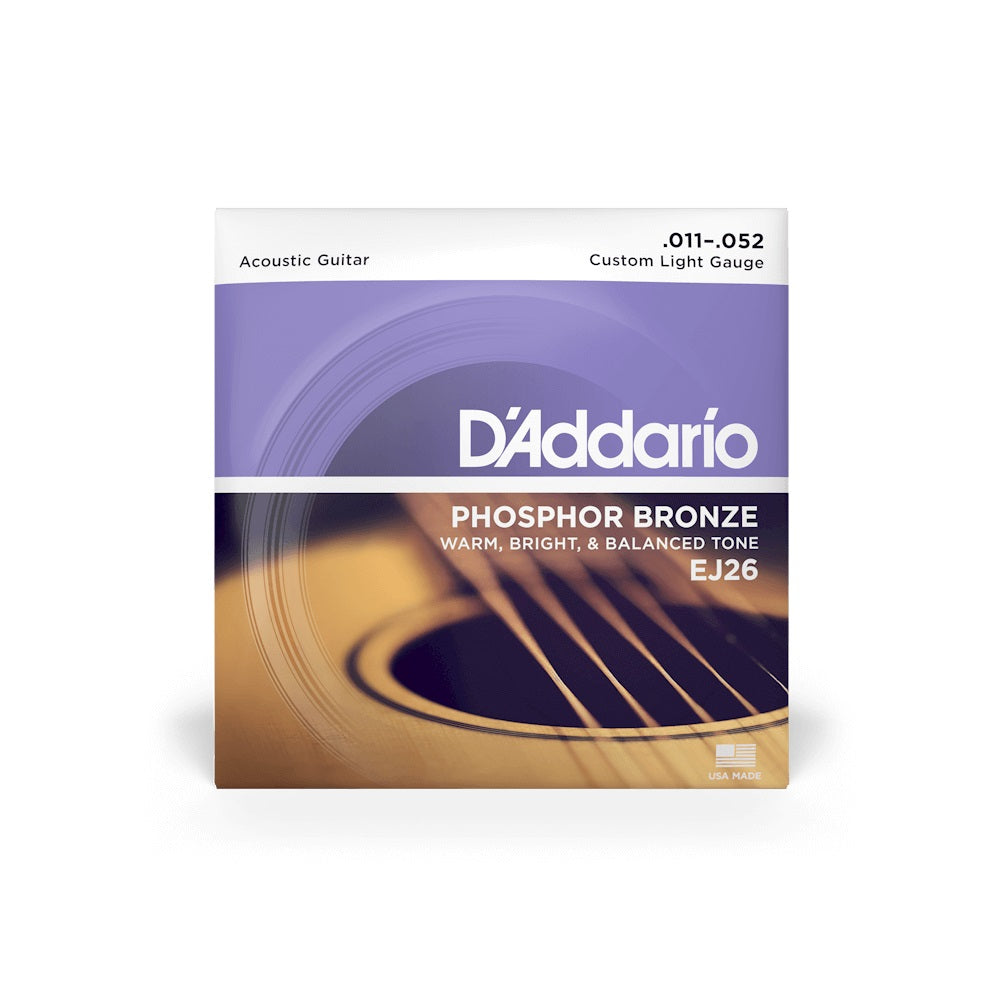 D'Addario EJ26-3D Phosphor Bronze Acoustic Guitar Strings 3-Pack - Custom Light 11-52, Great Deal