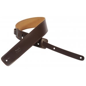 Hot Sale! Levy's 2-1/2 Leather Guitar Strap in Dark Brown (DM1 - DBR), Adjustable & XL Available