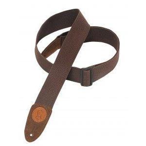 Levy's Brown Signature Series Cotton Guitar Strap - Adjustable & XL Option Available