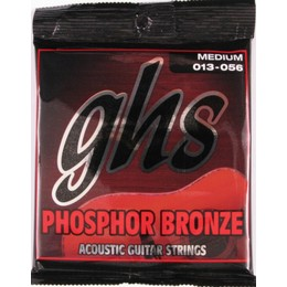 GHS S335 Medium Phosphor Bronze Acoustic Guitar Strings (13-56) - Long - lasting & Bright Tone