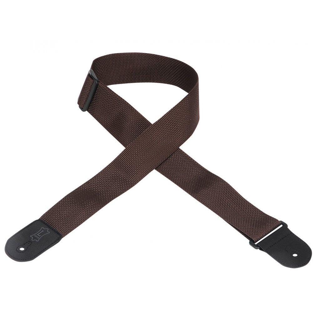 Levy's Brown 2 Nylon Polypropylene Adjustable Guitar Strap - M8POLY-BRN