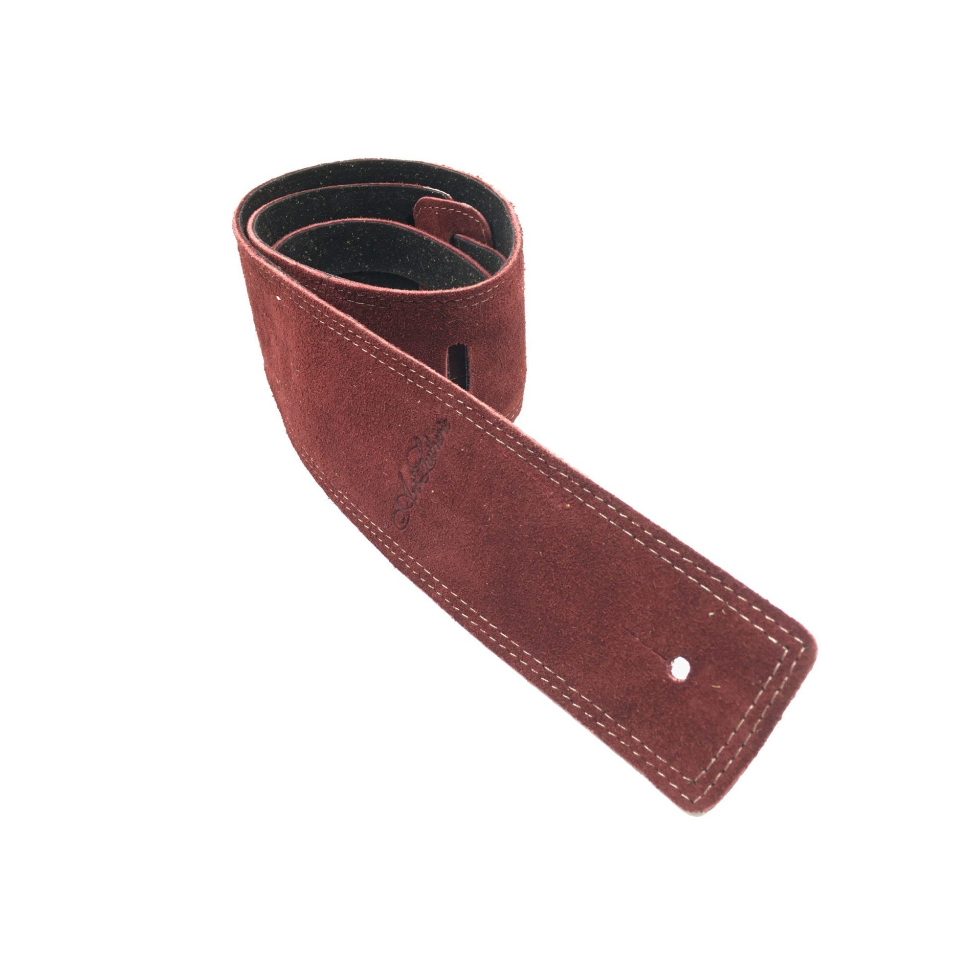 Hot Sale! Art & Lutherie Dakota Burgundy Suede Distressed Guitar Strap