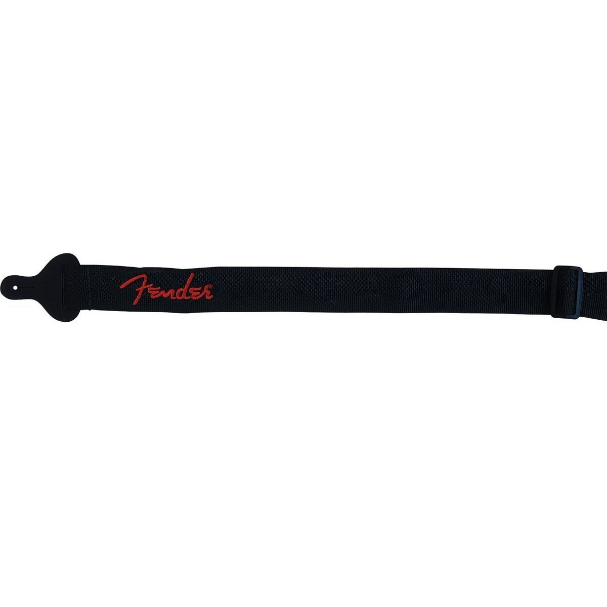 Black Poly Fender Guitar Strap with Red Logo - Set of 2