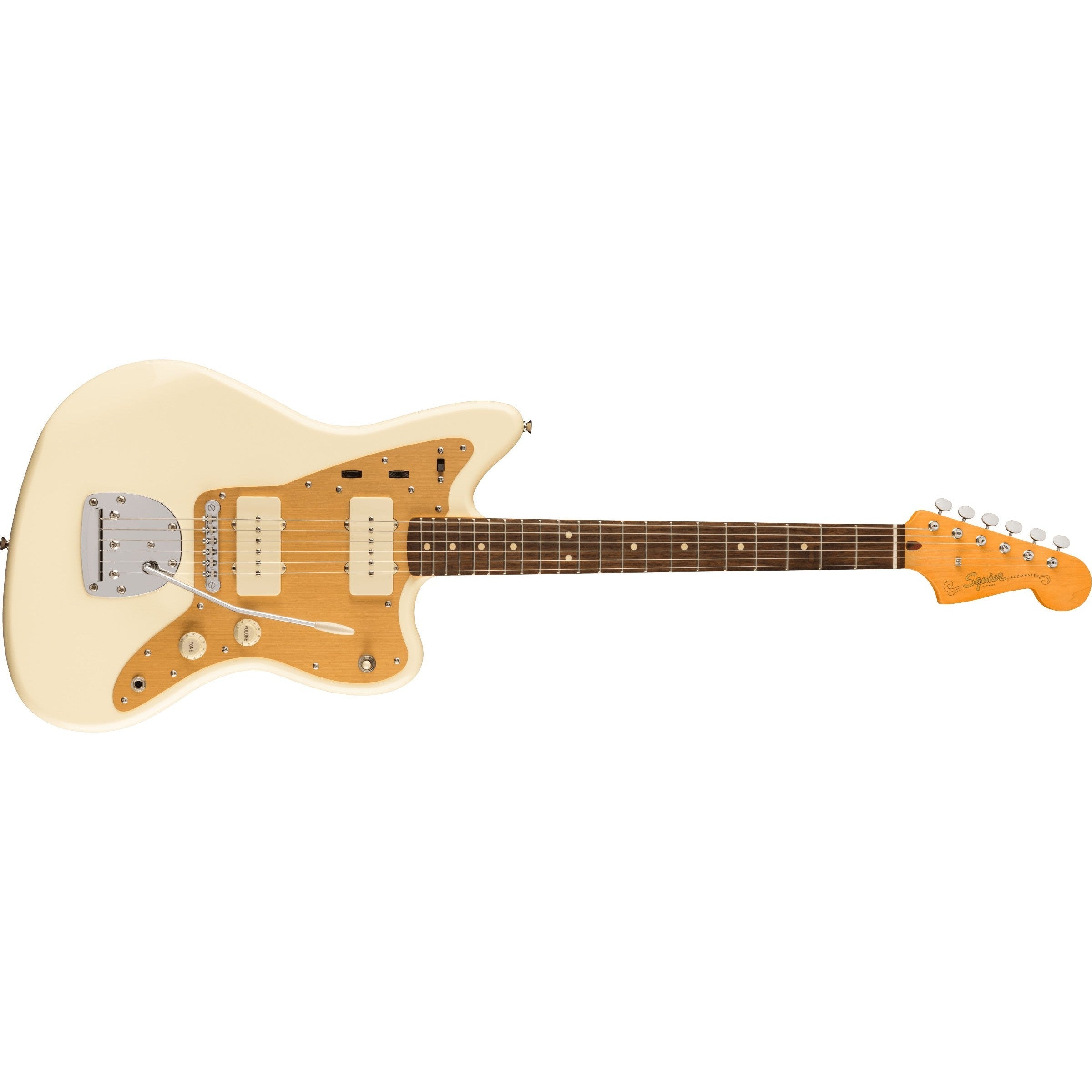 Vintage White Fender Squier J Mascis Jazzmaster Electric Guitar with Stunning Sound