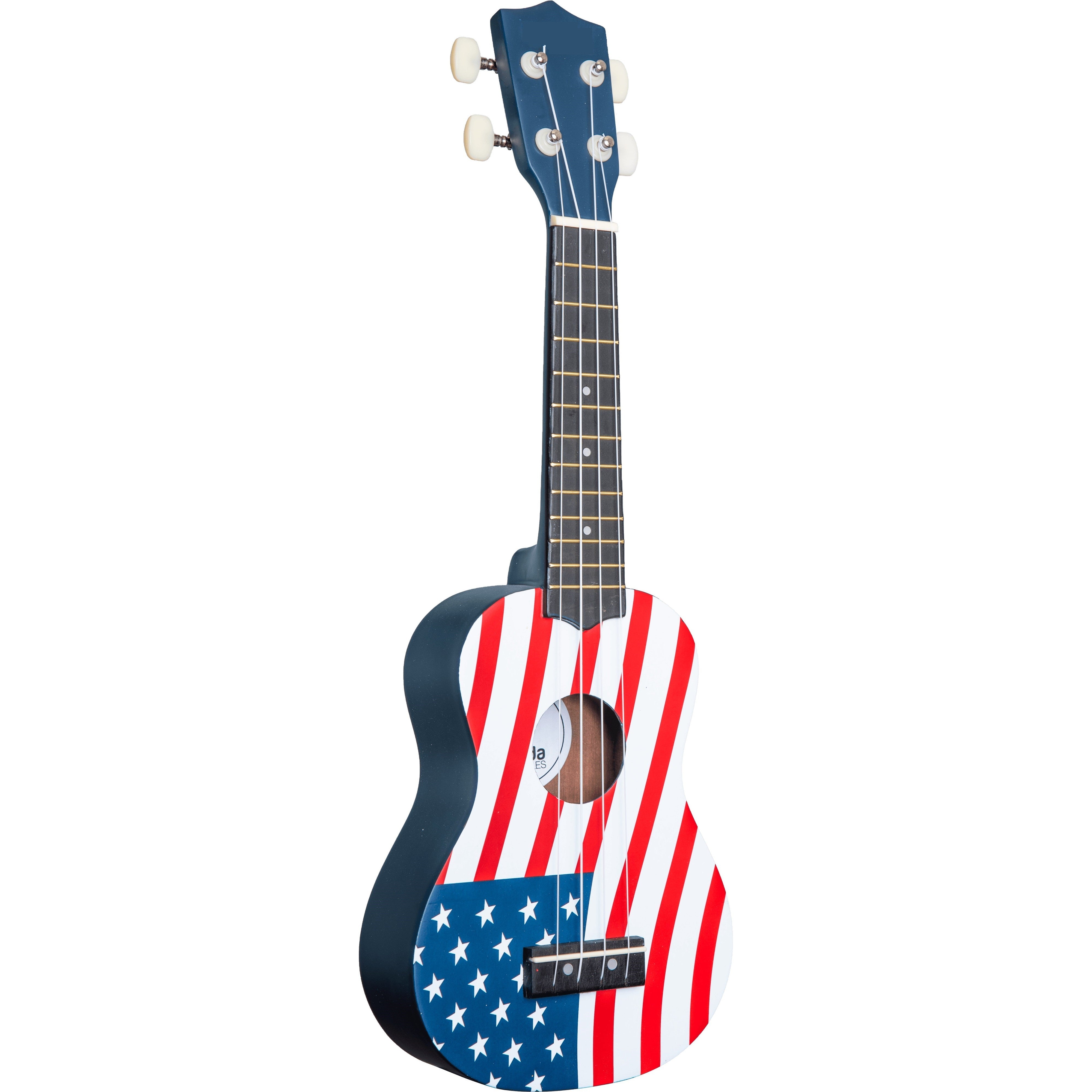 Hot Deal! Amahi Tropical Series Soprano Ukulele PANDA1 with American Flag Design and Gig Bag