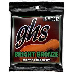GHS BB30L Light 12 - 54 Bright Bronze Acoustic Guitar Strings for Extra - Bright Tone