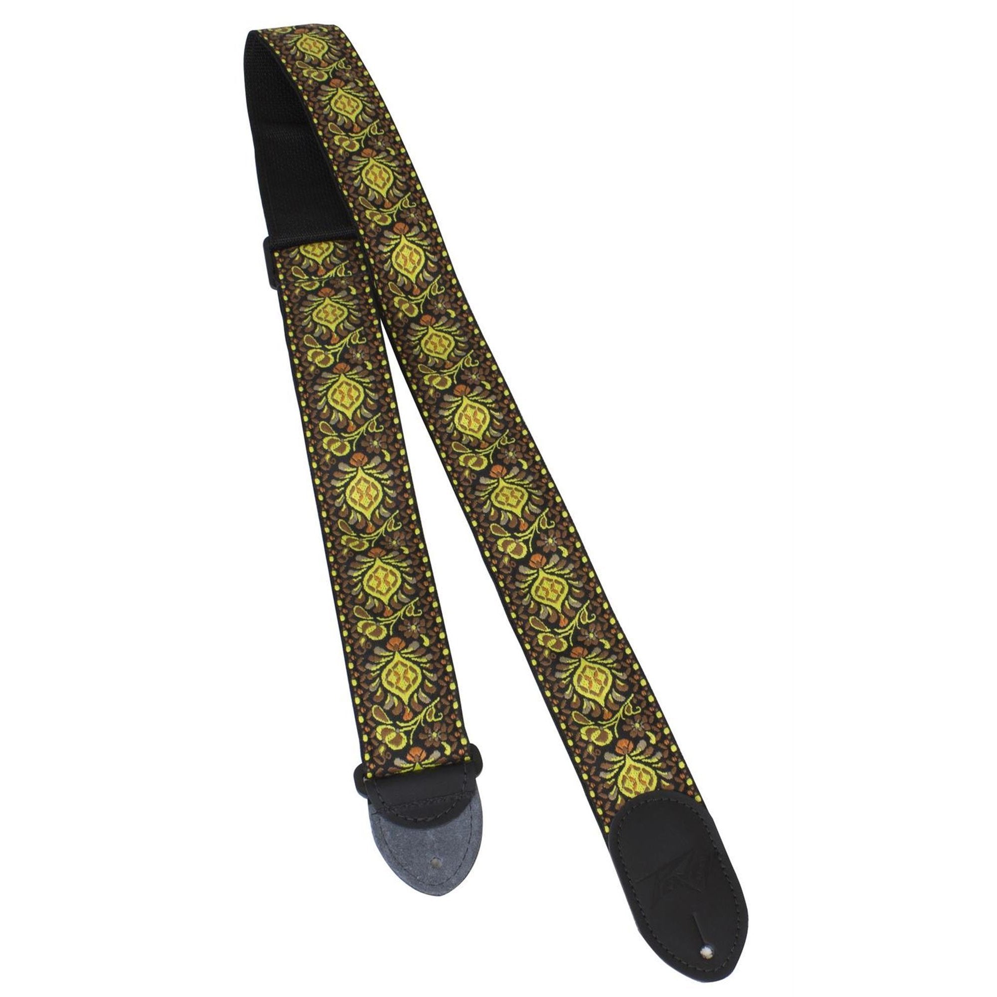 Stylish Orange/Yellow 2-Inch Peavey Jacquard Guitar Strap