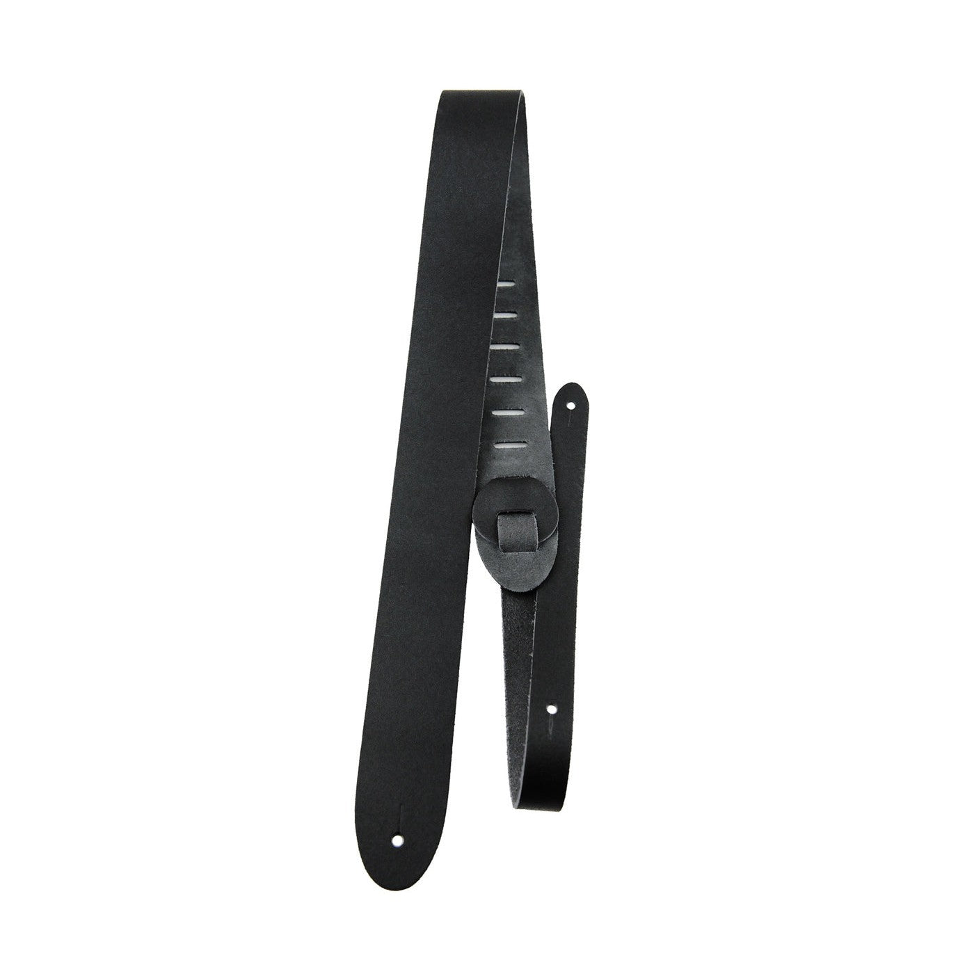 Perri's Black 2-Inch Adjustable Leather Guitar Strap P20-177