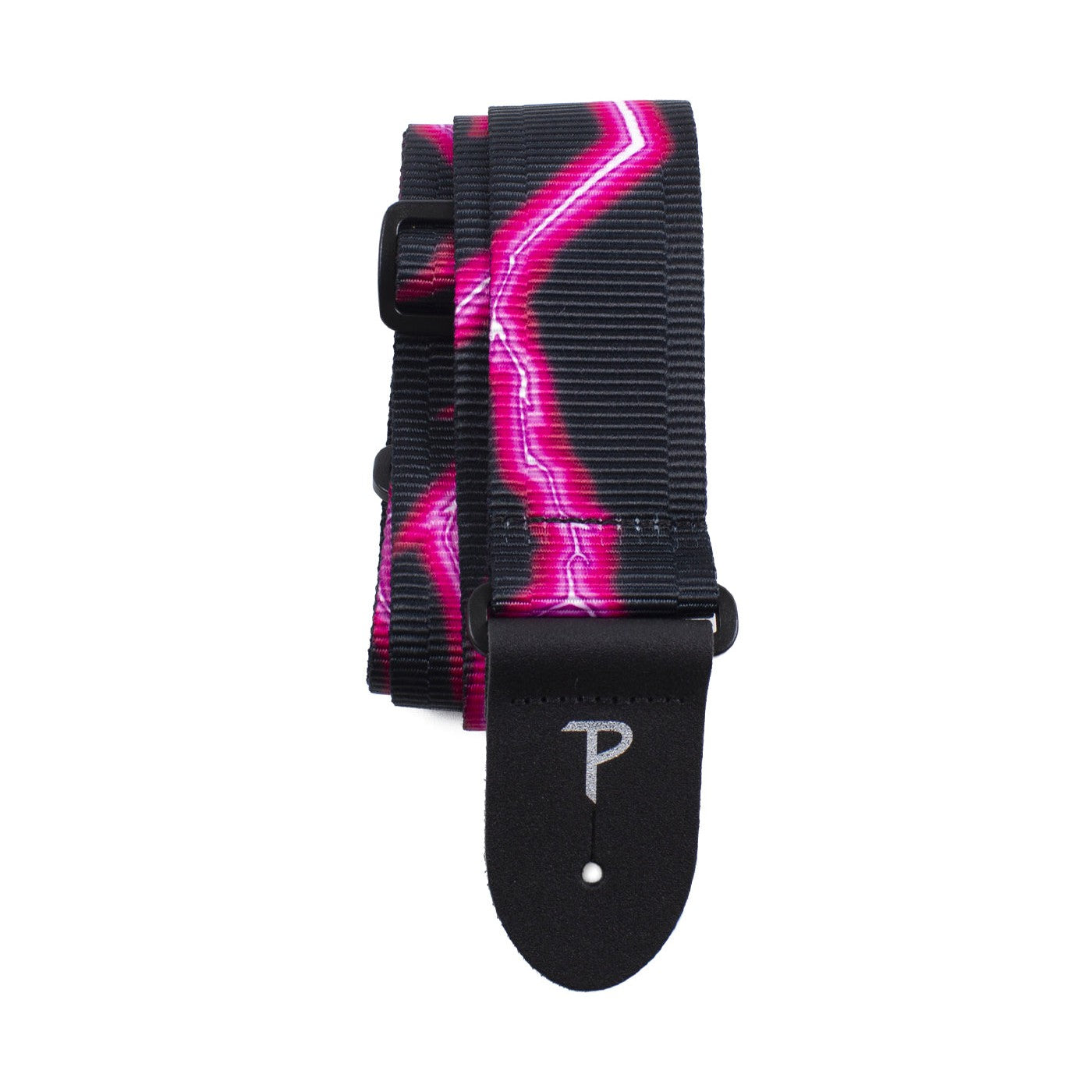 Hot Deal! Perri's Neon Pink 2-Inch Ribbed Polyester Adjustable Guitar Strap