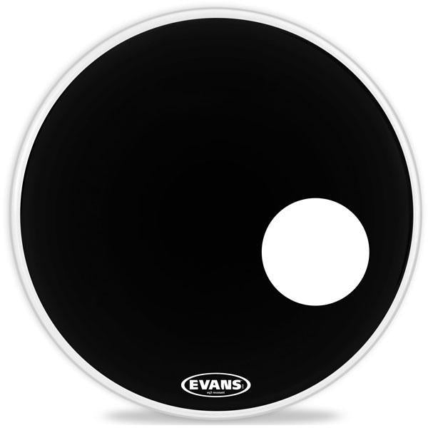 Evans Black EQ3 Resonant Bass Drum Head - 22 Inch with 5 Holes