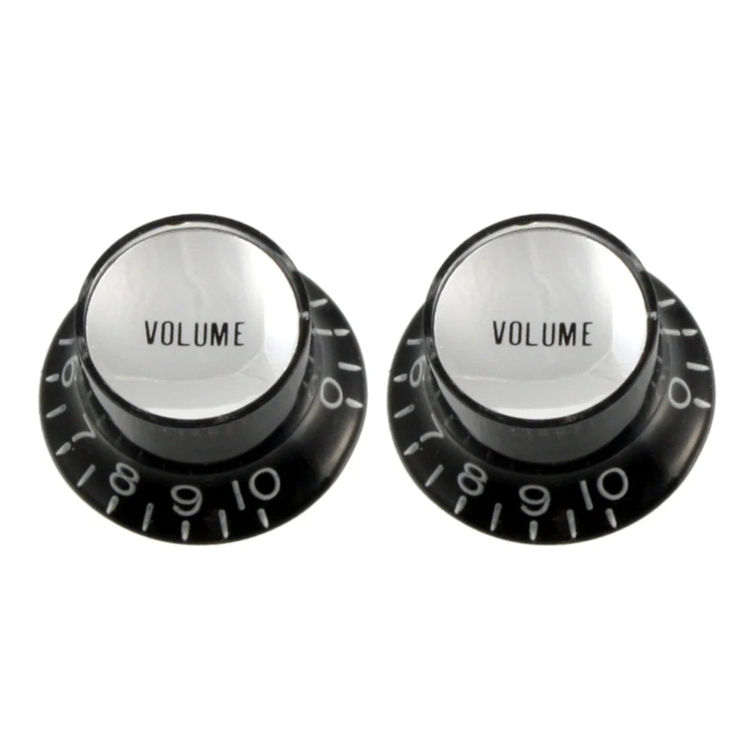 All Parts PK-0184-023 2-Pack Black Reflector Volume Knobs