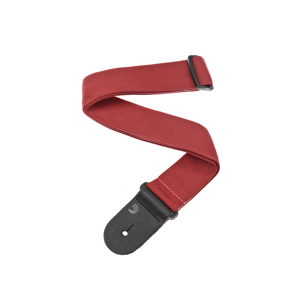 D'Addario Red Polypropylene Heavy - Duty Adjustable Guitar Strap (PWS101)