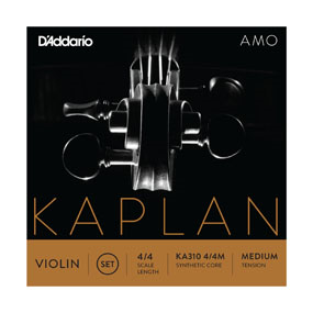 D'Addario KA310 4/4 Violin Synthetic Core Strings - Kaplan Amo Medium Tension