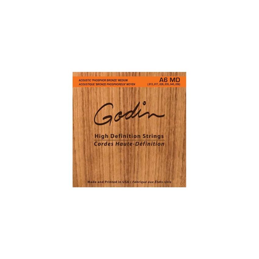 Hot Sale! Godin A6 MD Medium Acoustic Guitar Strings in Phosphor Bronze (13 - 56)