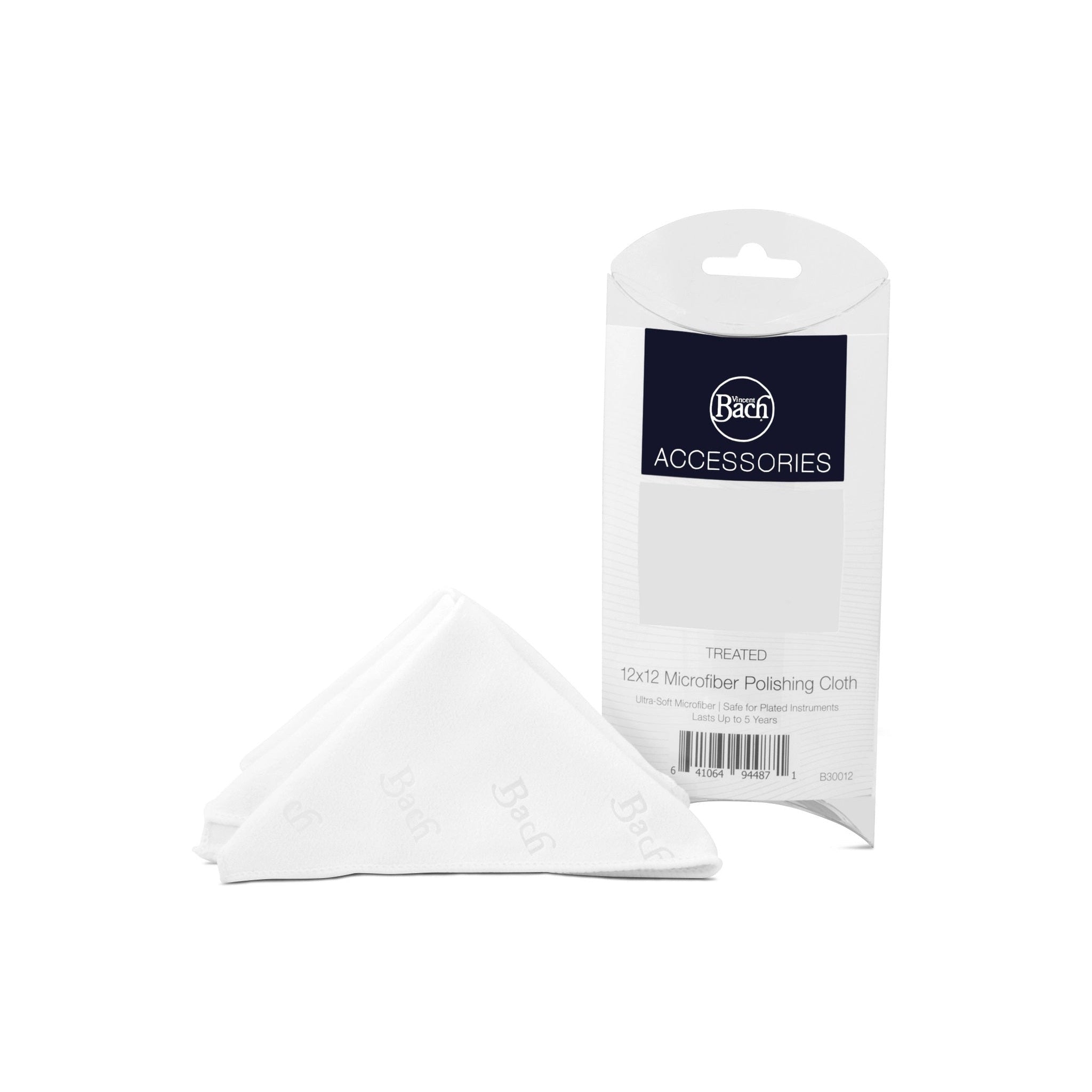 Vincent Bach 12x12 White Treated Premium Microfiber Polish Cloth