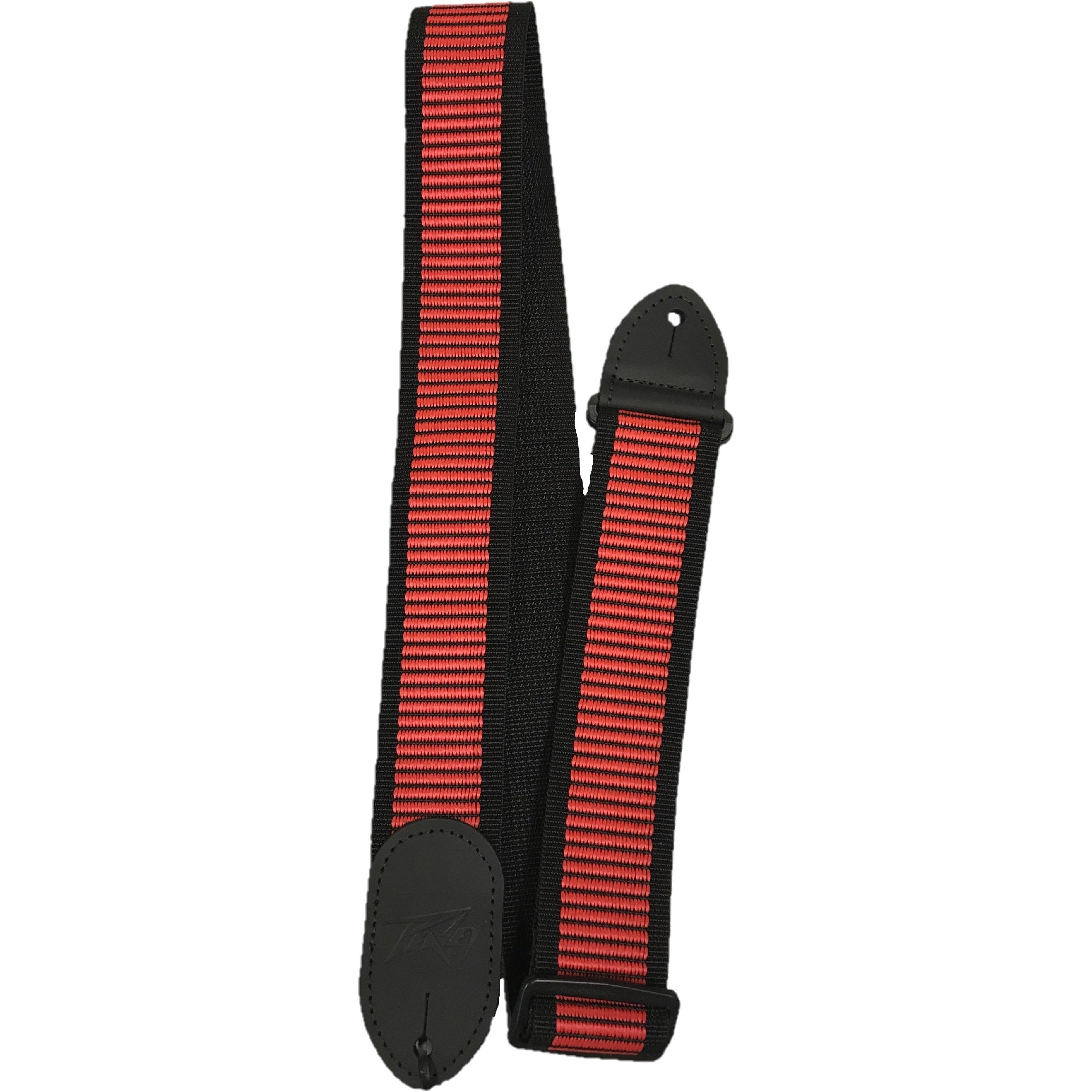 Hot Deal! Peavey 2-Inch Red/Black Nylon Web Guitar Strap