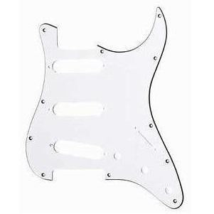White 11-Hole Pickguard PG-0552-035 for Stratocaster Guitars