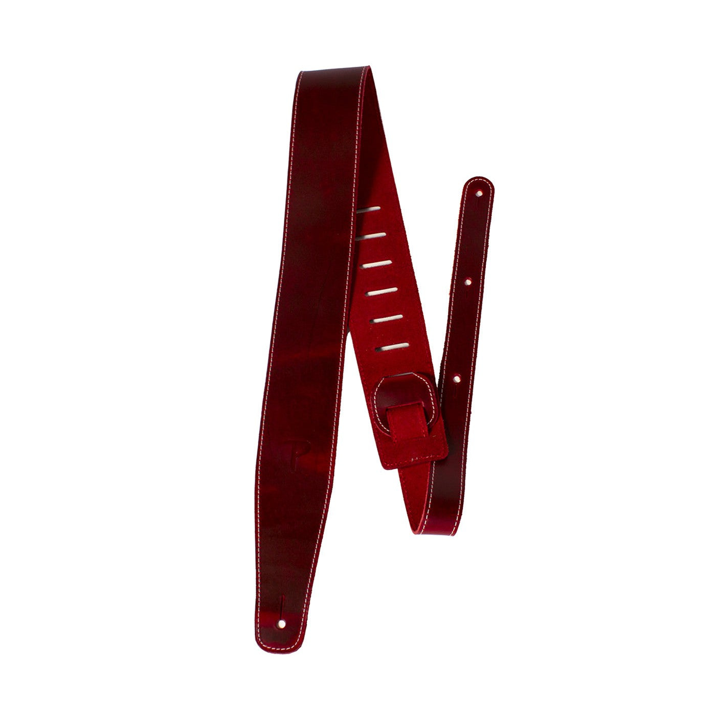 Perri's Red 2.5 Baseball Leather Adjustable Guitar Strap - Hot Deal!