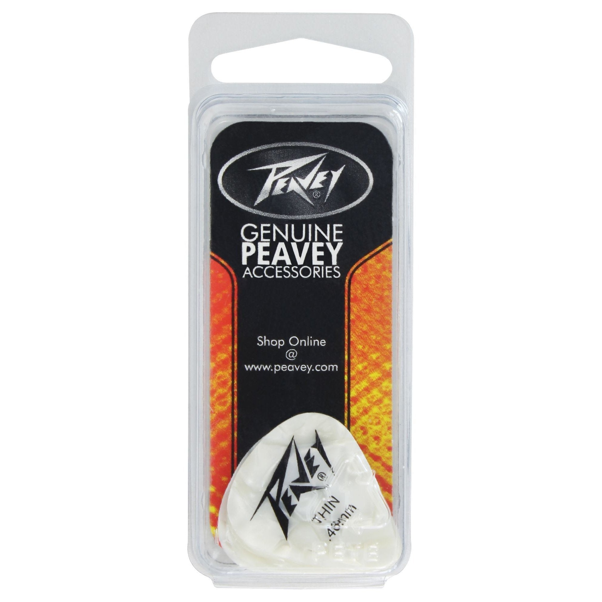 Peavey 12-Pack Thin White Pearl 351 Style Guitar Picks - Ideal for Practice & Gig