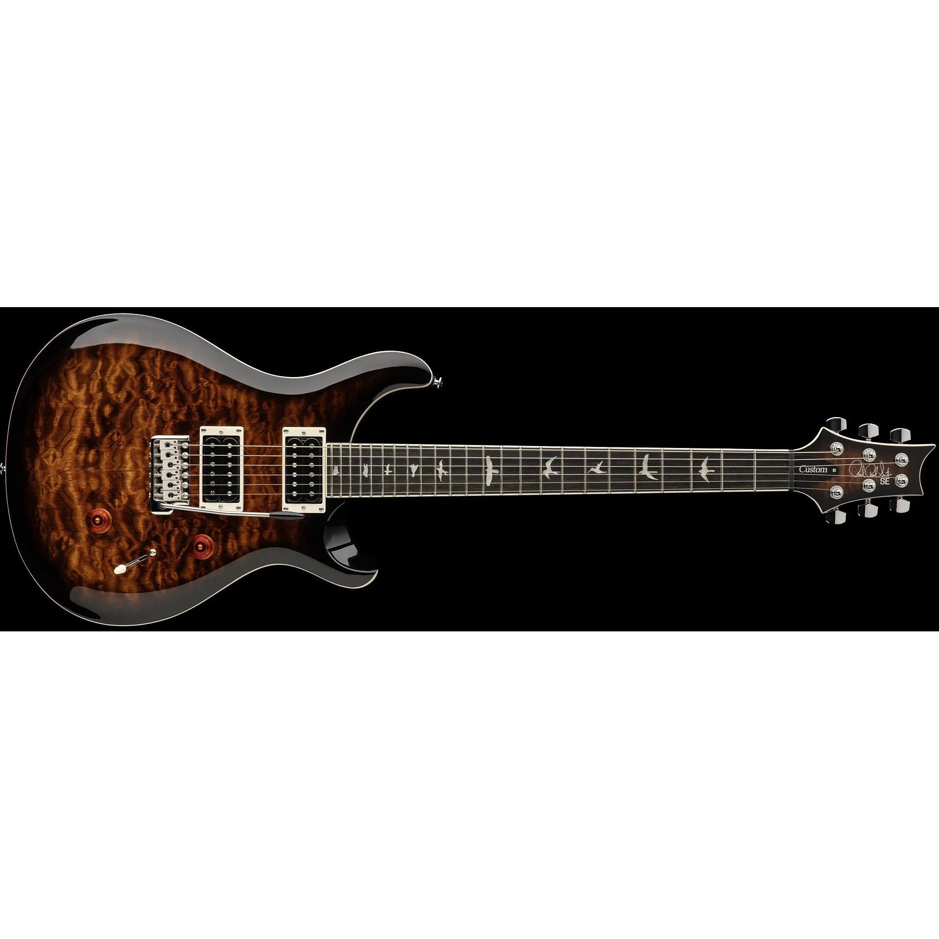 Hot Deal! Paul Reed Smith SE Custom 24 Electric Guitar with Gig Bag in Black Gold Sunburst