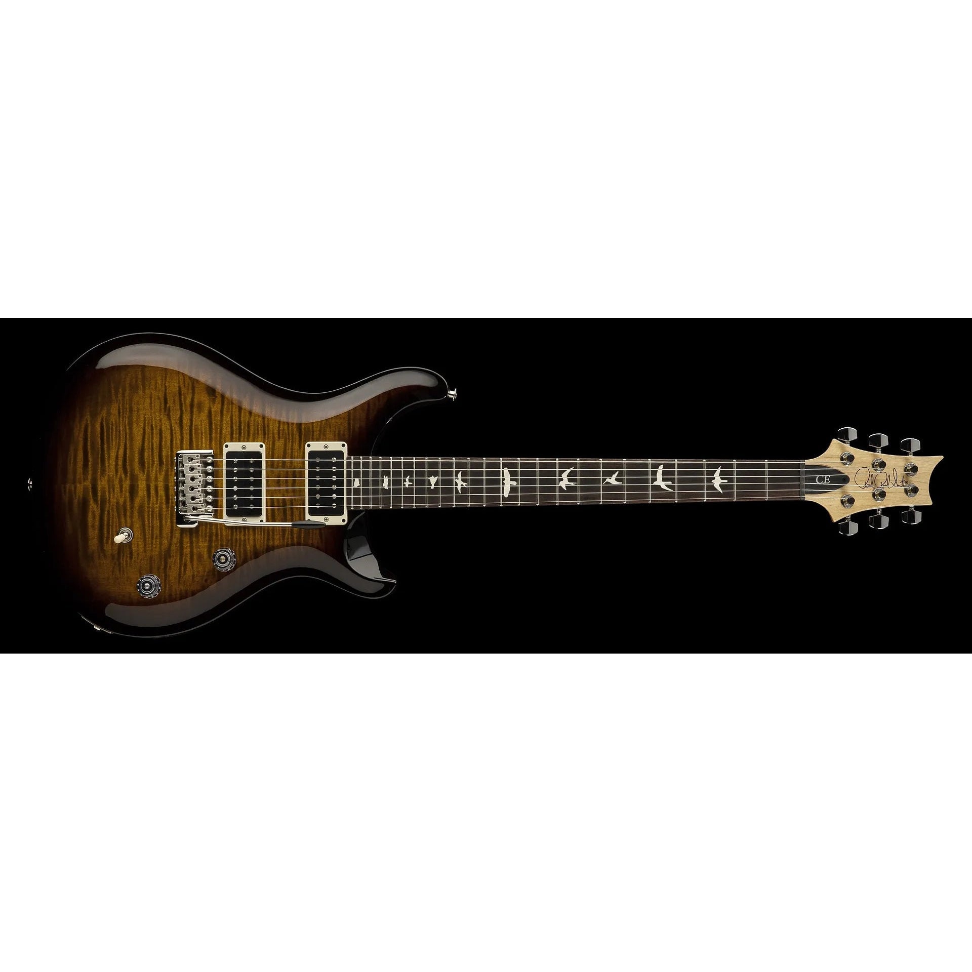 Hot Deal! Paul Reed Smith 2022 CE 24 Black Amber Electric Guitar with Gig Bag