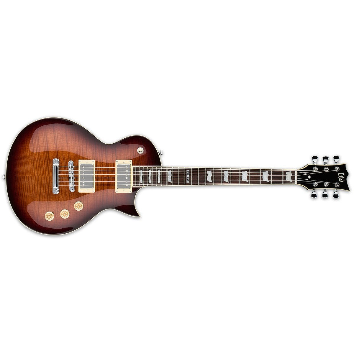 ESP LTD EC-256FM Affordable Electric Guitar with Dark Brown Sunburst Finish