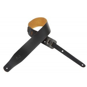 Levy's Black Leather Guitar Strap (M26-BLK) - Adjustable from 38' to 53', XL Option Available
