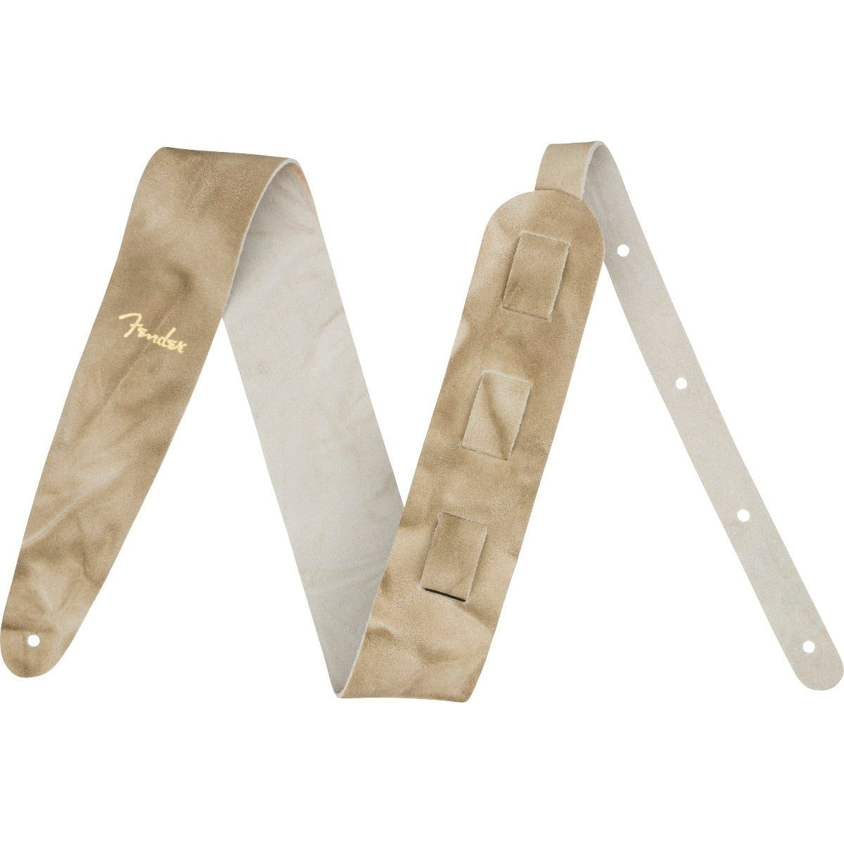 Fender Premium Tie Dye Leather Guitar Strap in Natural Color