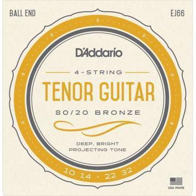 D'Addario EJ66 80/20 Bronze Tenor Guitar Strings - Bright Tone, USA Made