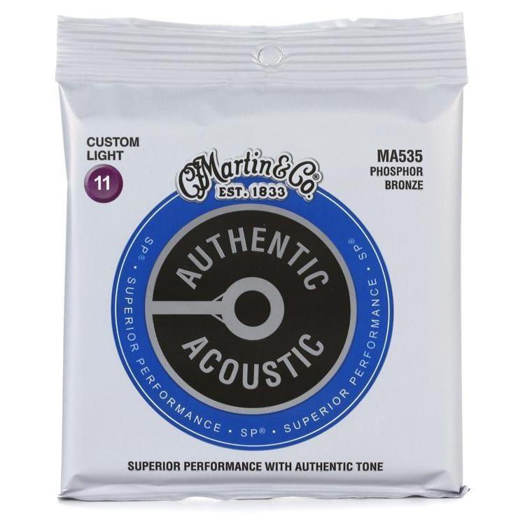 Martin MA535 SP Phosphor Bronze Acoustic Guitar Strings - Custom Light 11-52, Authentic & High - Quality