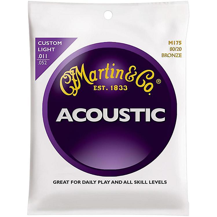 Custom Light 11 - 52 Martin M175 80/20 Bronze Acoustic Guitar Strings