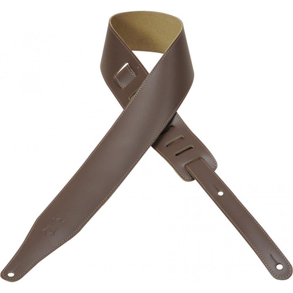 Levy's DM17-BRN 2-1/2 Brown Leather Guitar Strap - Great Deal!