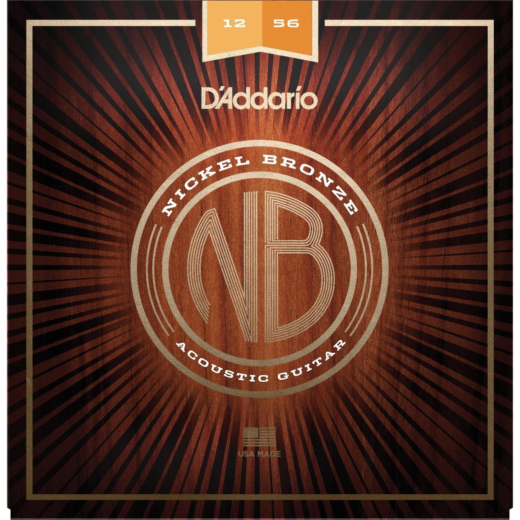 Hot Deal! D'Addario NB1256 Nickel Bronze Acoustic Guitar Strings with Light/Medium Gauge (12 - 56)